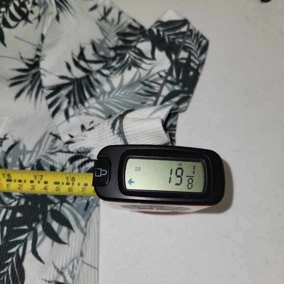 Nicole Miller Womens T L ropical Leaf Print Short Sleeve Button-Up pj set 2522 - Picture 6 of 11